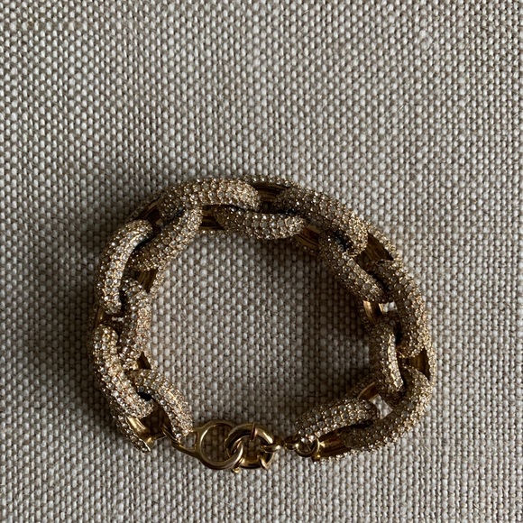 J. Crew Chunky Chain Rhinestone Bracelet - Picture 3 of 4